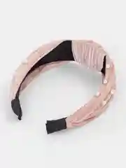 Розовый ободок с жемчужинами