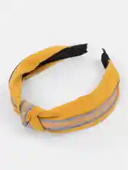 Желтый ободок для волос с узелком