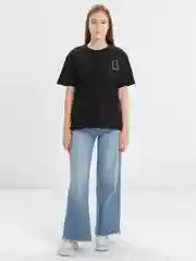Черный женская футболка, 100% хлопок