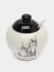 Сахарница с ложкой "Озорные коты", 500 мл, керамика