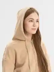 Зелёный хаки женское худи, толстовка, хлопок