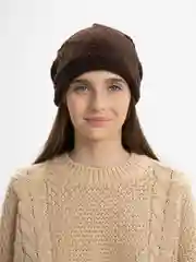 Коричневый шапка женская, двухслойная, на весну и зиму, однотонная, 5 цветов