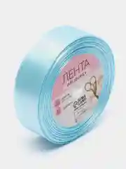 Голубой лента атласная, 25 мм