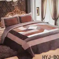 Коричневый покрывало Евро, размер (230*250) + 2 наволочки (50*70 )
