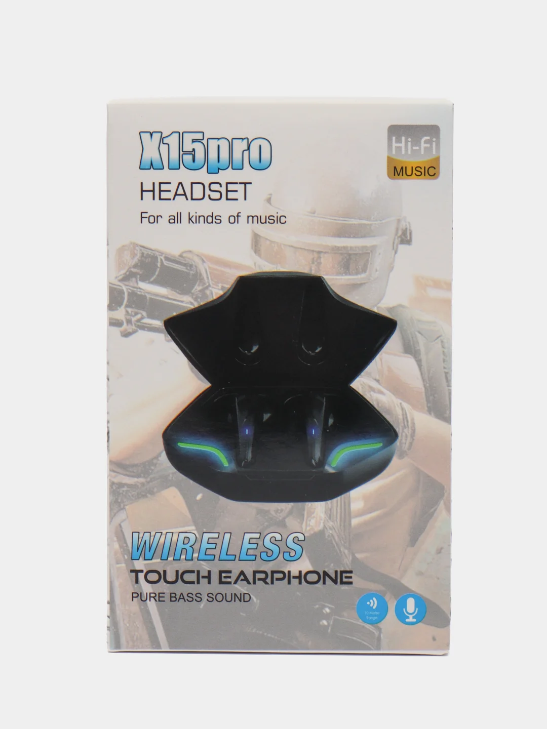Желтый наушники беспроводные X15 PRO для телефона, игровые, Bluetooth, с шумоподавлением
