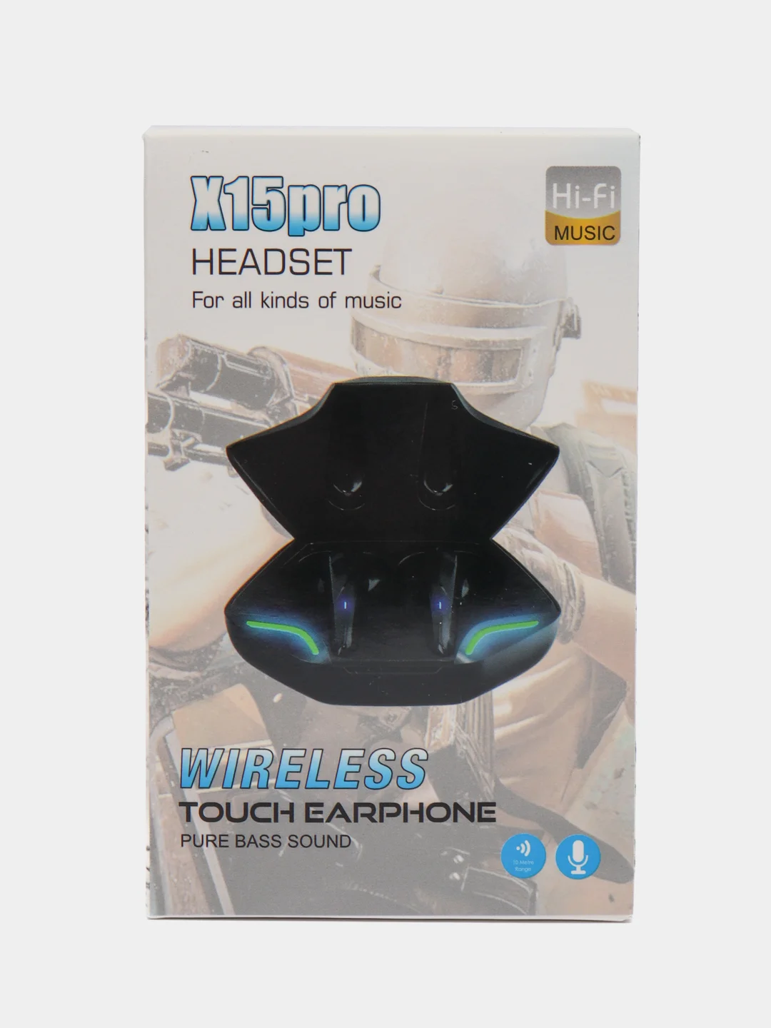 Желтый наушники беспроводные X15 PRO для телефона, игровые, Bluetooth, с шумоподавлением