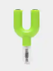 Зеленый разветвитель для ноутбука на наушники и микрофон Smartbuy, адаптер 2х3.5мм(F) - 3.5мм(M)