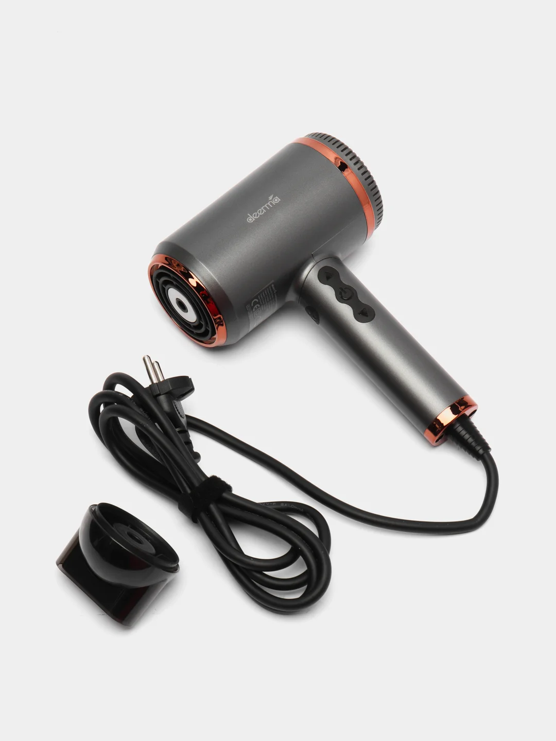 Черный фен профессиональный с ионизацией Xiaomi Deerma DEM-CF20W