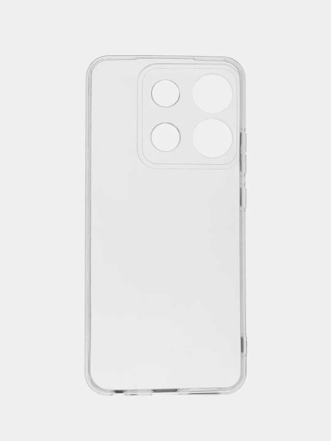Прозрачный чехол для Infinix Smart 7 Plus, 7+ силиконовый Broscorp, с защитой камер и от прилипания