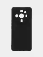 Черный чехол Broscorp для Xiaomi 12S Ultra матовый, силиконовый, тонкий, бортик вокруг камер