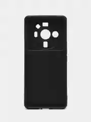 Черный чехол Broscorp для Xiaomi 12S Ultra матовый, силиконовый, тонкий, бортик вокруг камер