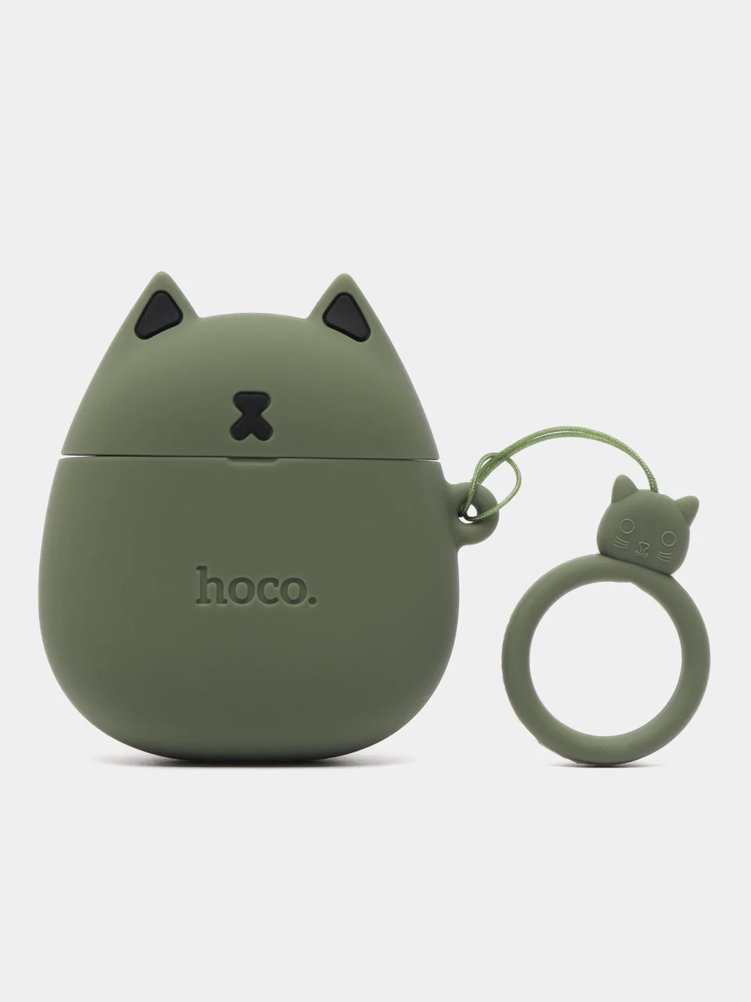 Зеленый беспроводные наушники HOCO EW45, с чехлом с котиками