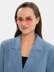 Розовый солнцезащитные очки женские