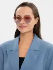 Розовый очки сердечки женские солнцезащитные