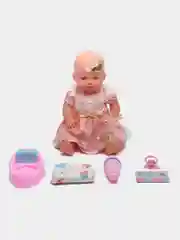 Розовый кукла Пупс, 40 см, пьет, писает, горшок со звуком