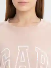 Бежевый футболка свободного кроя, однотонная, oversize с принтом GAP