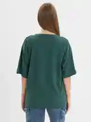 Тёмно-зелёный футболка свободного кроя, однотонная, oversize с принтом GAP