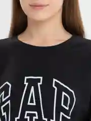 Черный футболка свободного кроя, однотонная, oversize с принтом GAP