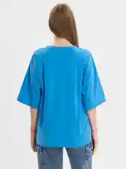 Синий женская футболка свободного кроя, однотонная, oversize, с принтом RENOVATE