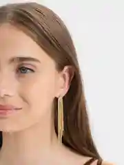 Желтый женские вечерние длинные серьги, со стразами