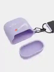 Фиолетовый чехол для наушников Apple AirPods 1 / Pro 2 / 3 силиконовый с принтом Nike sport (найк))