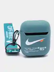 Лесной зеленый чехол для наушников Apple AirPods 1 / Pro 2 / 3 силиконовый с принтом Nike sport (найк))