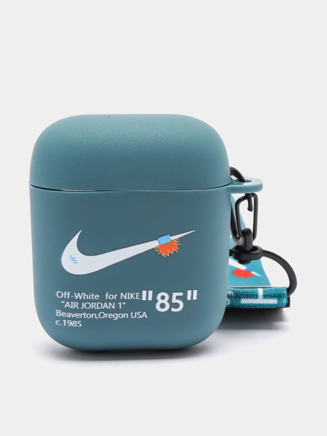 Лесной зеленый чехол для наушников Apple AirPods 1 / Pro 2 / 3 силиконовый с принтом Nike sport (найк))