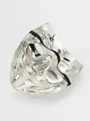 Серебряный карнавальная маска Анонимуса / Гай Фокс