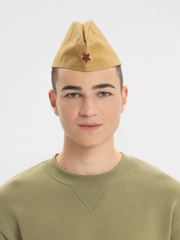 Пилотка военная со звездой на 9 мая, солдатская взрослая и детская