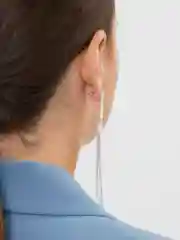 Серебряный серьги длинные со стразами, вечерние