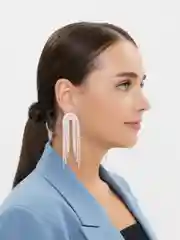 Ледяной серьги длинные со стразами, вечерние