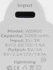 Белый power Bank 5000 mAh, Li-Pol, 2.1A вх/вых, Lightning, Type-C, индикатор, подставка