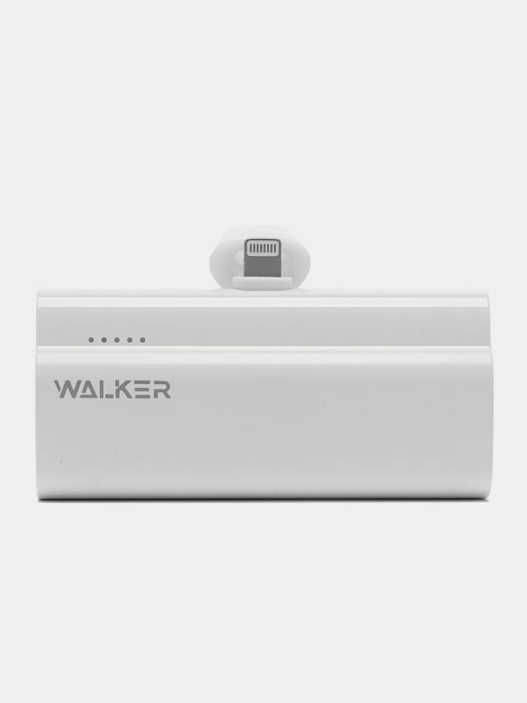 Белый power Bank 5000 mAh, Li-Pol, 2.1A вх/вых, Lightning, Type-C, индикатор, подставка