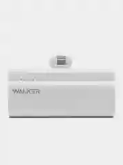 Белый power Bank 5000 mAh, Li-Pol, 2.1A вх/вых, Lightning, Type-C, индикатор, подставка