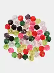 Разноцветный бусины прозрачные, граненые, для рукоделия и плетения, 6, 8, 10 мм