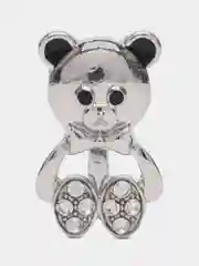 Серебряный брошь "Мишки"