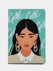 Обложка для паспорта с принтом "Girl"