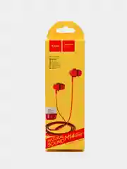 Белый наушники вакуумные проводные Hoco M14, 3.5 Mini Jack, с микрофоном и пультом управления