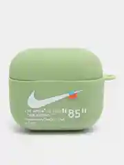 Мятный чехол для наушников Apple AirPods 1 / Pro 2 / 3 силиконовый с принтом Nike sport (найк))