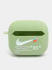 Мятный чехол для наушников Apple AirPods 1 / Pro 2 / 3 силиконовый с принтом Nike sport (найк))