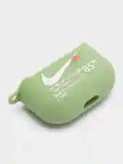 Мятный чехол для наушников Apple AirPods 1 / Pro 2 / 3 силиконовый с принтом Nike sport (найк))
