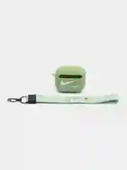 Мятный чехол для наушников Apple AirPods 1 / Pro 2 / 3 силиконовый с принтом Nike sport (найк))