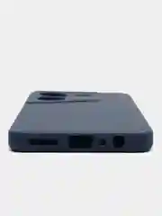 Синий чехол Broscorp для Tecno Pova 5 матовый, силиконовый, тонкий, бортик вокруг камер