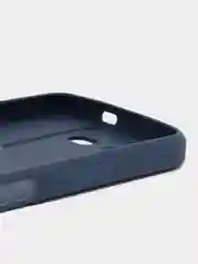 Синий чехол Broscorp для Tecno Pova 5 матовый, силиконовый, тонкий, бортик вокруг камер