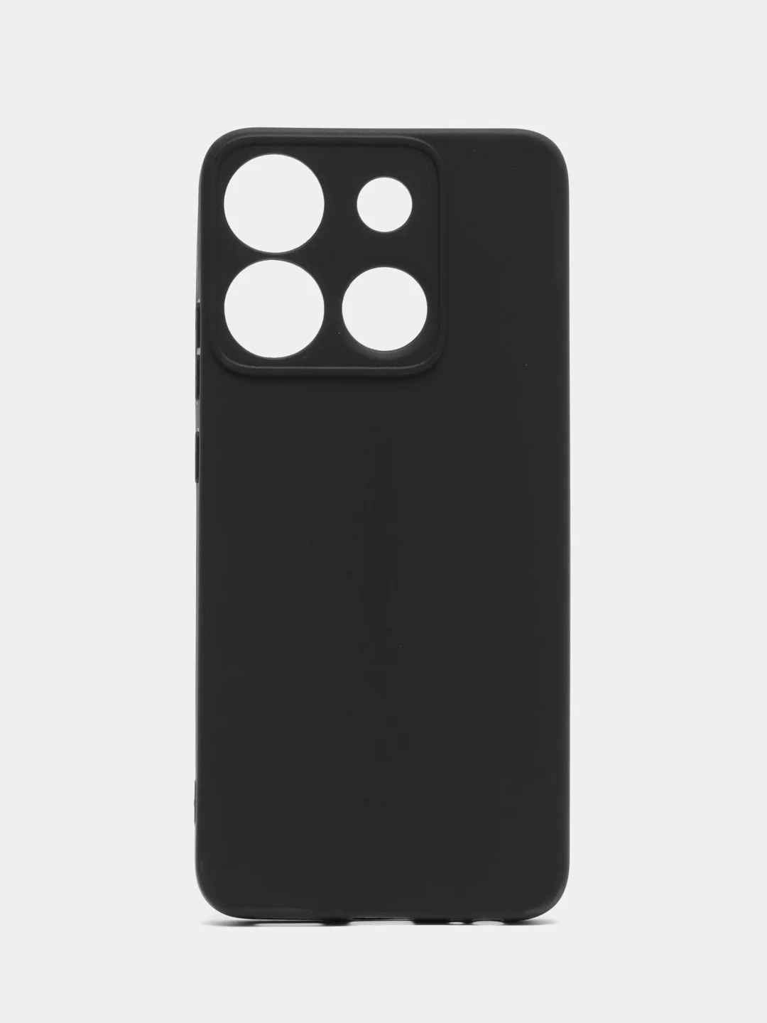 Черный чехол Broscorp для Infinix Smart 7 Plus, 7+ матовый, силиконовый, тонкий бортик вокруг камер