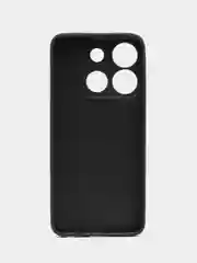 Черный чехол Broscorp для Infinix Smart 7 Plus, 7+ матовый, силиконовый, тонкий бортик вокруг камер