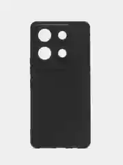 Черный чехол Broscorp для Infinix Note 30 VIP матовый, силиконовый, тонкий, бортик вокруг камер