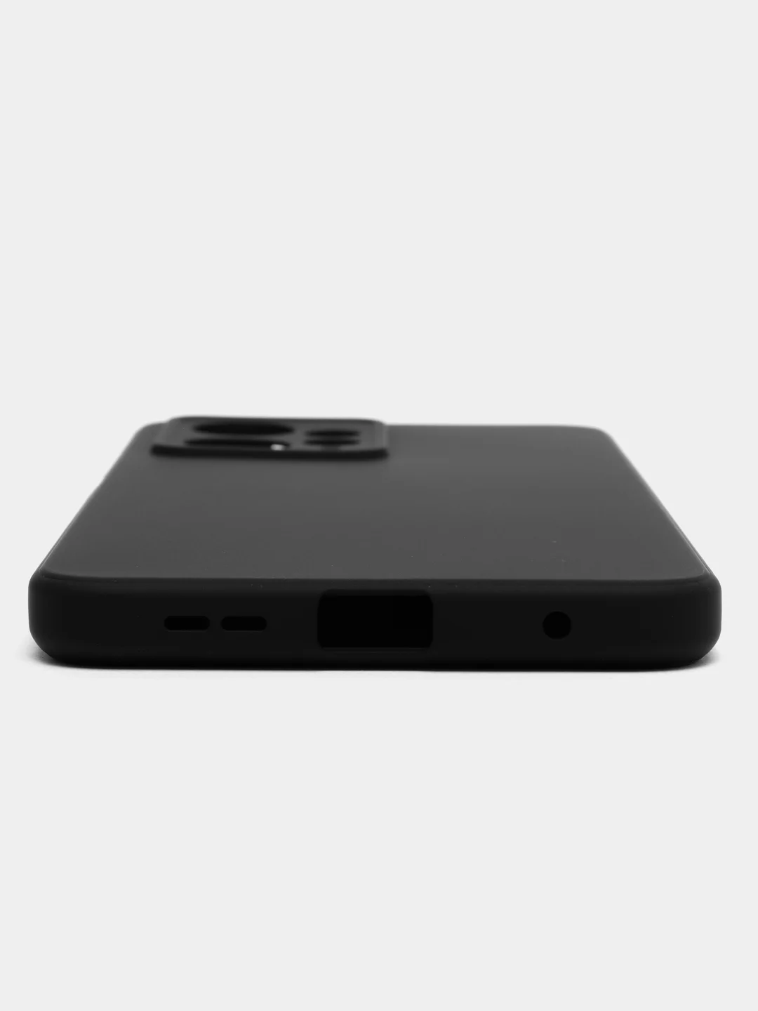 Черный чехол Broscorp для Xiaomi Redmi Note 12 4G матовый, силиконовый, тонкий, бортик вокруг камер