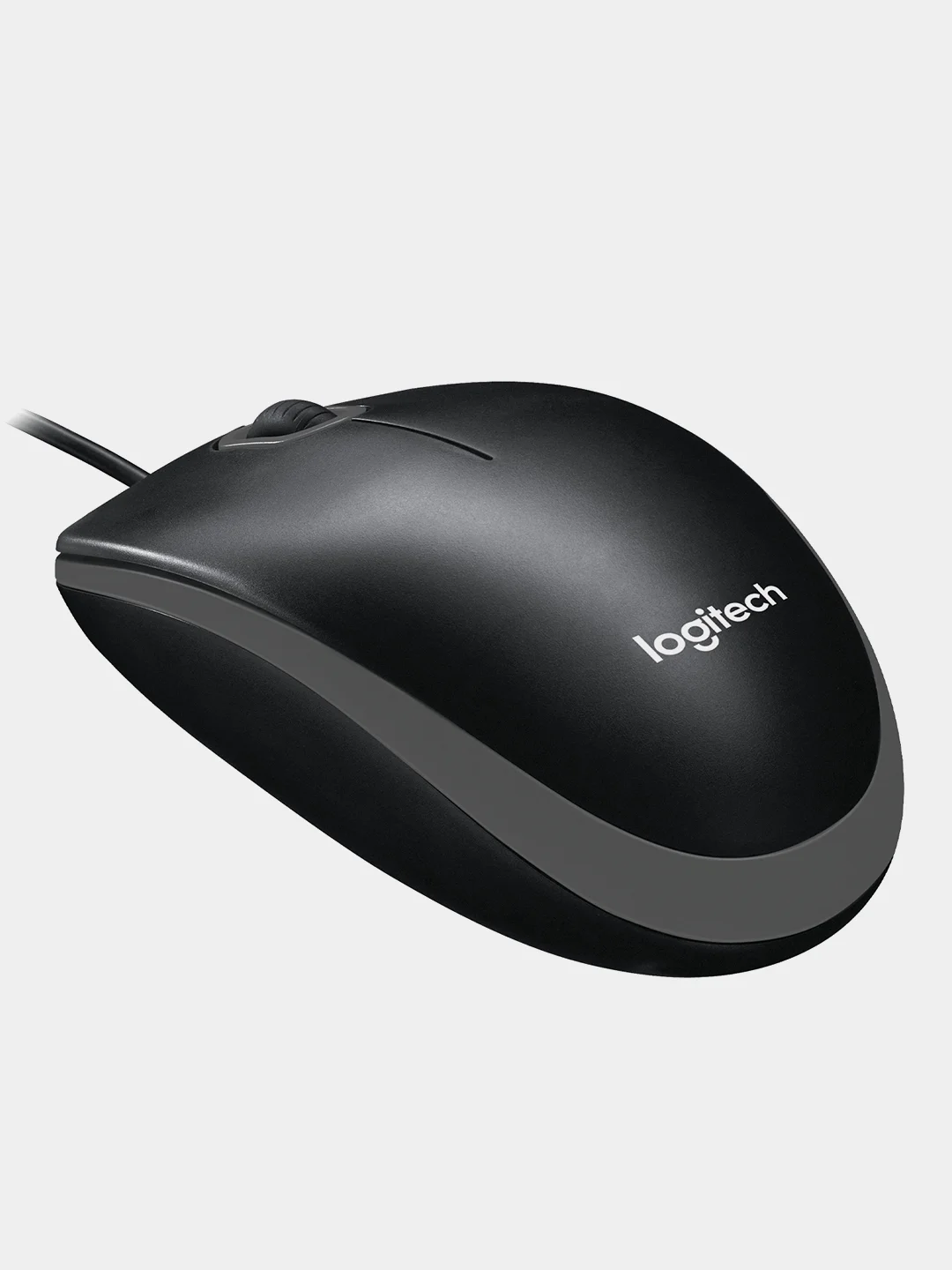Черный мышь проводная Logitech B100