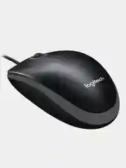 Черный мышь проводная Logitech B100